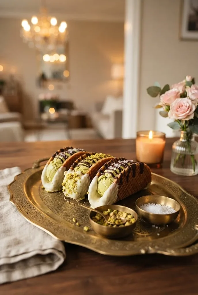 Dubai Chocolate Tacos 4 Easy Dessert