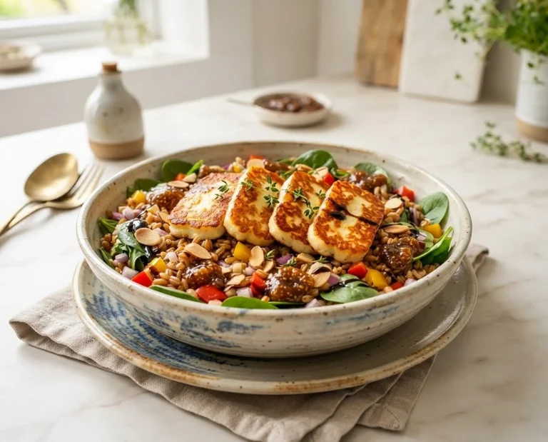 Farro Halloumi Salad