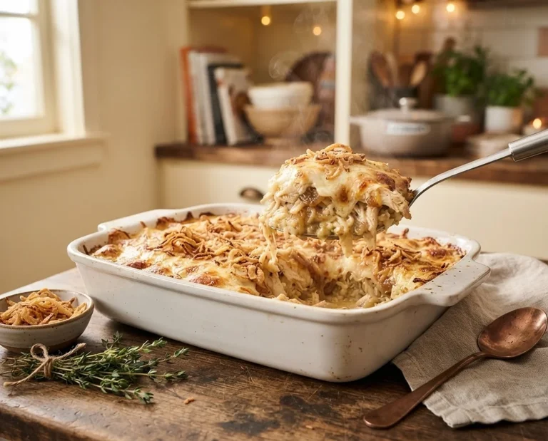 French Onion Chicken Rice Casserole