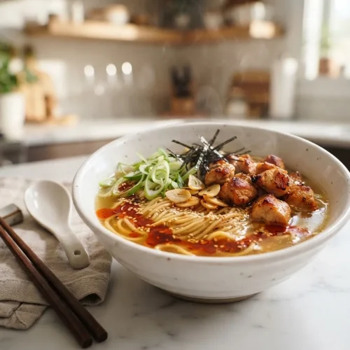 Garlic Butter Chicken Ramen Skillet 5 Garlic Butter Chicken Ramen Skillet
