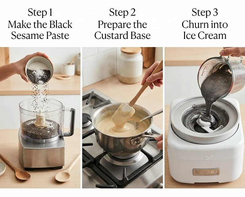 Black Sesame Ice Cream 3 Goma Ice Cream