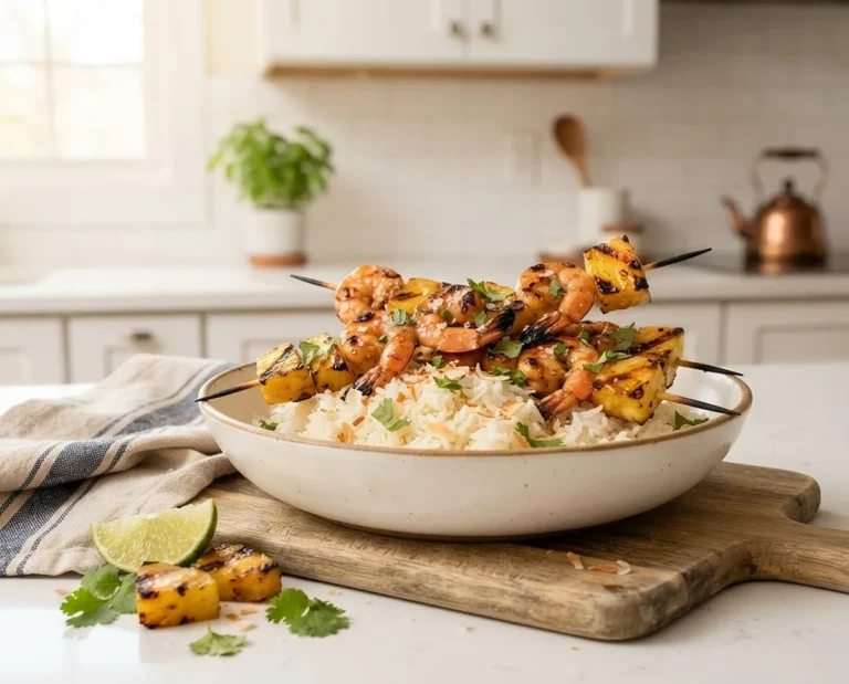 Grilled Shrimp & Pineapple Skewers