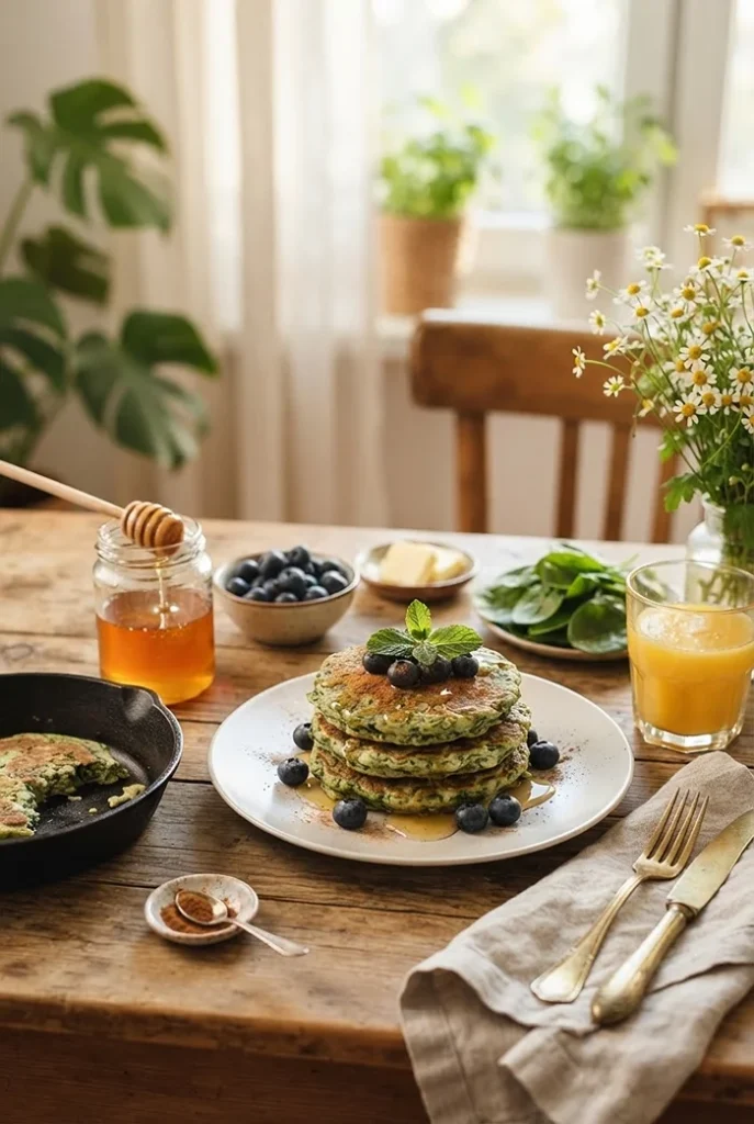 Cottage Cheese and Spinach Pancakes 4 Healthy Pancake Recipe