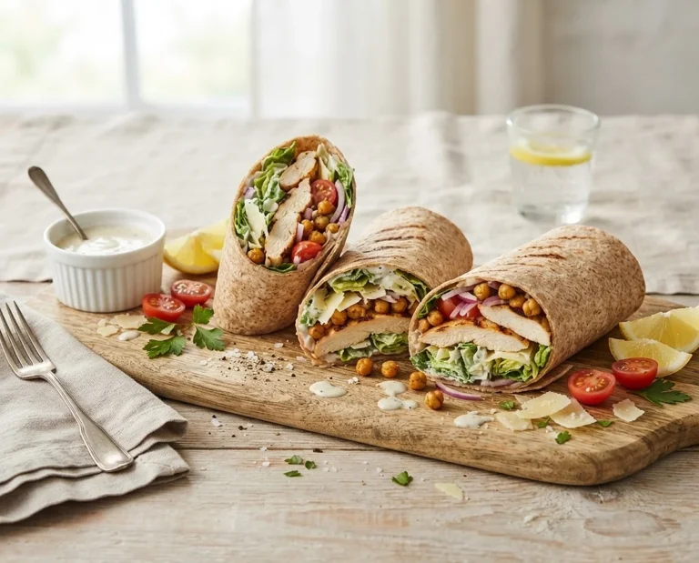 High-Protein Chicken Caesar Wraps