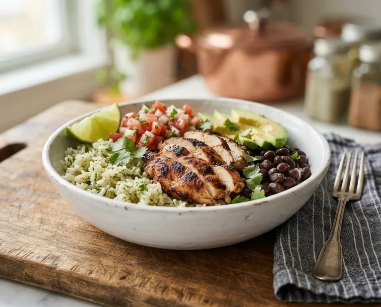 High Protein Chicken Taco Lunch Bowls