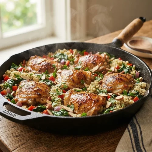 Honey Garlic Chicken Couscous Skillet 5 Honey Garlic Chicken Couscous Skillet