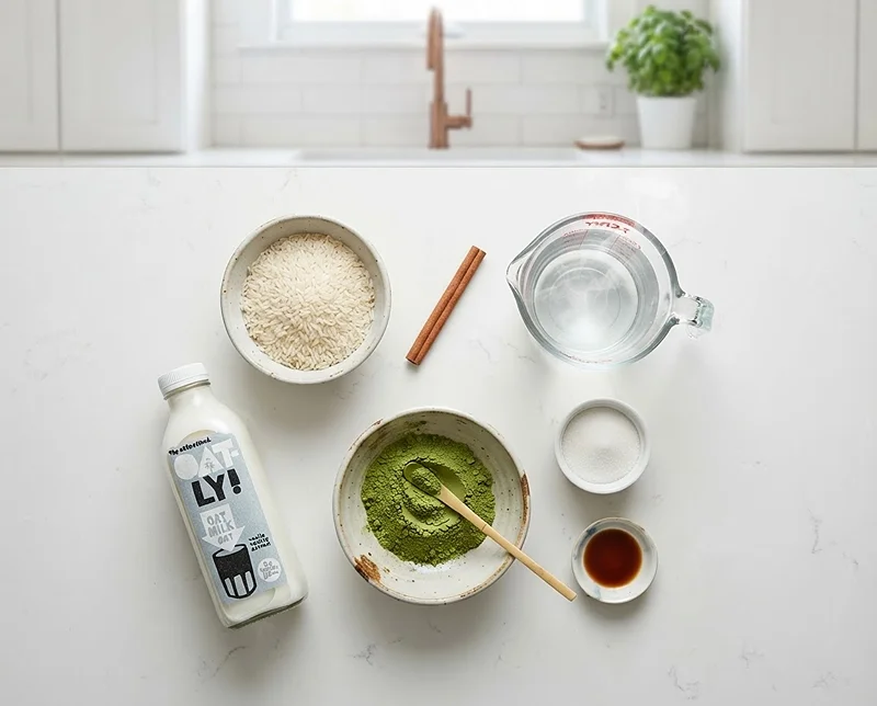 Matcha Horchata Latte 2 Iced Matcha Horchata