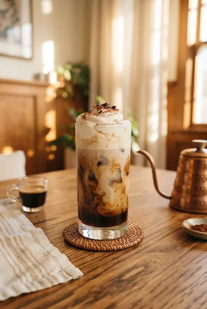 Iced Einspänner Coffee 4 Iced coffee with whipped cream