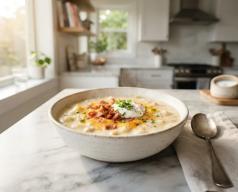 Loaded Baked Potato Soup with Chicken