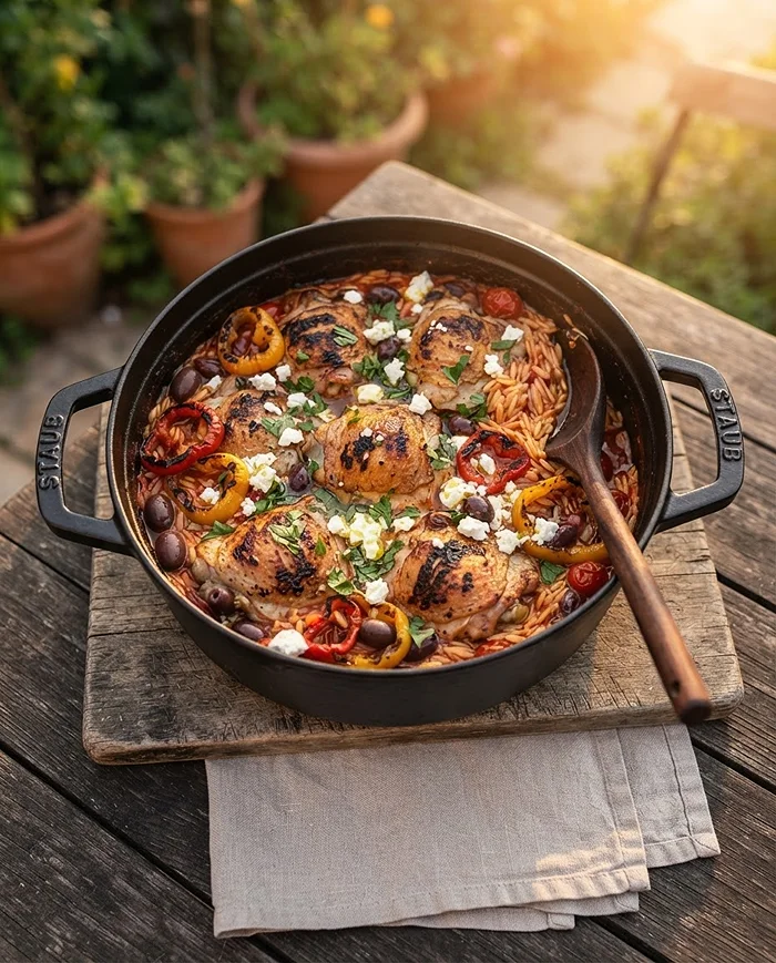 Mediterranean chicken bake