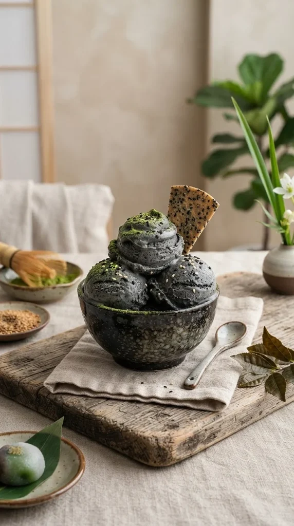 Black Sesame Ice Cream 4 No-Churn Black Sesame Ice Cream