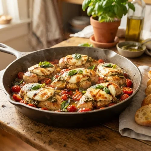 No-Oven Caprese Chicken Skillet 5 No-Oven Caprese Chicken Skillet
