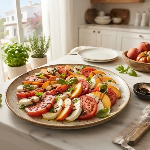 Peach Caprese Salad 5 Peach Caprese Salad