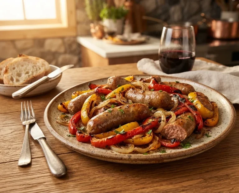 Sheet Pan Sausage Peppers & Onions