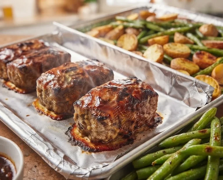 Sheet Pan Teriyaki Meatloaf Minis