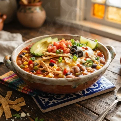Slow Cooker Chicken Tortilla Soup