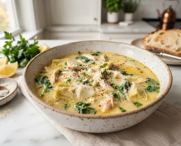 Spinach Artichoke Chicken Soup
