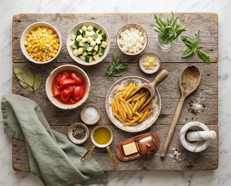 Summer vegetable pasta