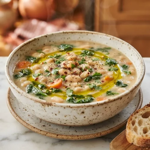 Tuscan White Bean & Spinach Soup
