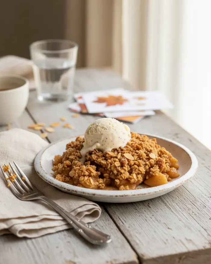 Apple Crisps & Crumbles 3 Apple Crisps & Crumbles serving suggestion