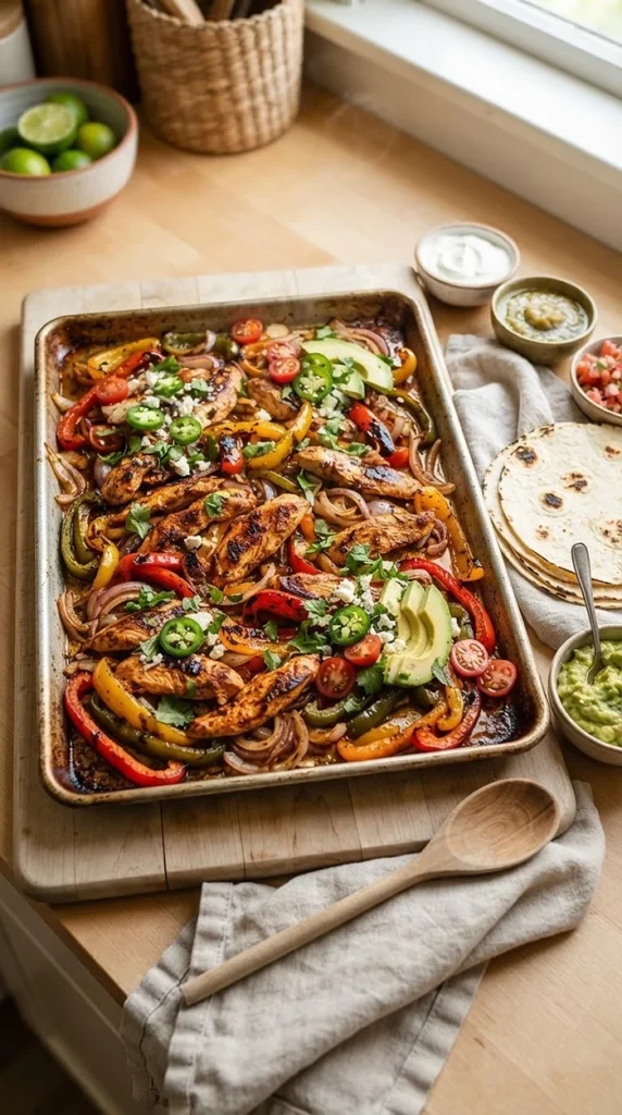 Back-to-School Sheet Pan Chicken Fajitas 4 back to school dinners