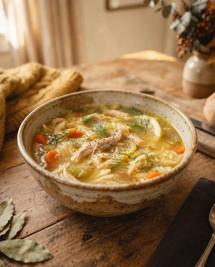 Lemon Chicken Orzo Soup 4 chicken orzo soup