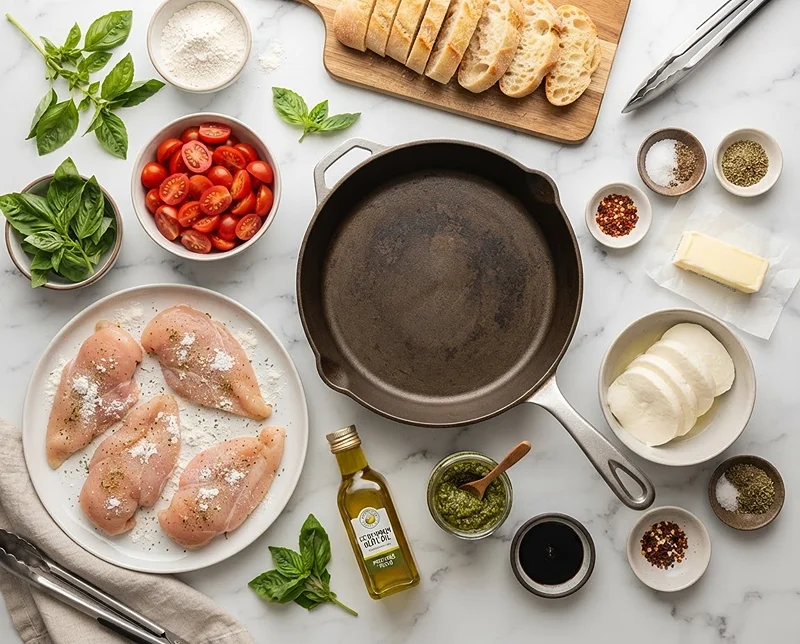 No-Oven Caprese Chicken Skillet 2 chicken recipes