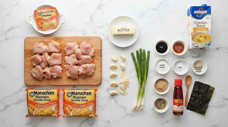 Garlic Butter Chicken Ramen Skillet 2 chicken skillet recipes