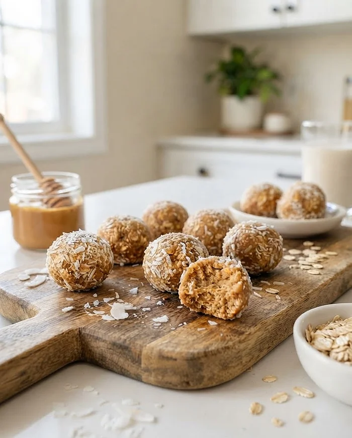 No Bake Coconut Energy Bites 4 coconut sweet bites