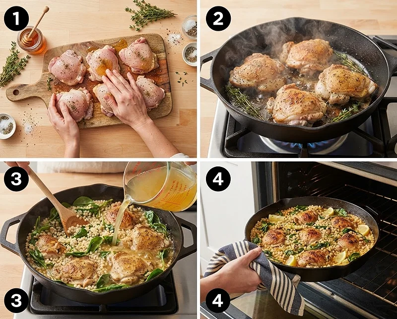 Honey Garlic Chicken Couscous Skillet 3 couscous dinner recipe