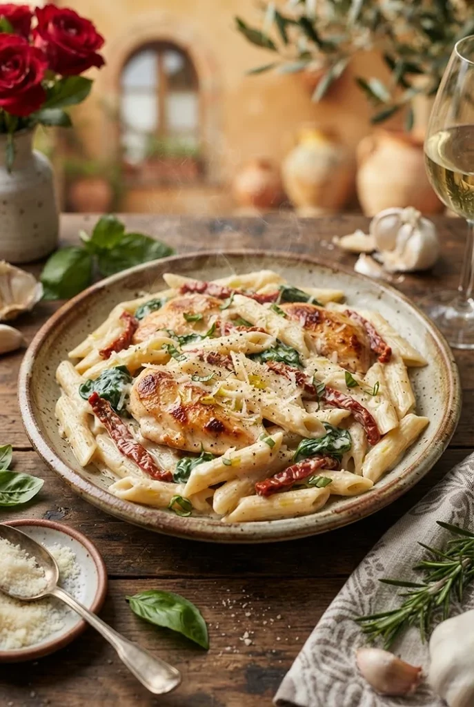 One-Pot Creamy Tuscan Chicken Pasta 4 creamy pasta recipes