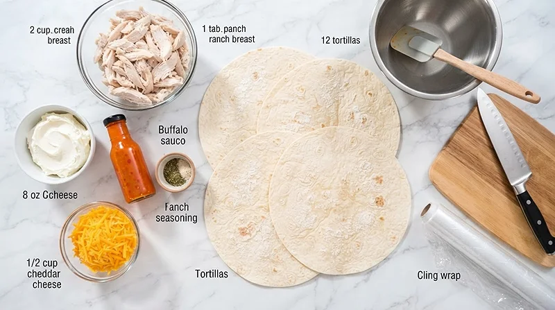 Buffalo Chicken Roll Ups 2 easy snacks appetizer recipes