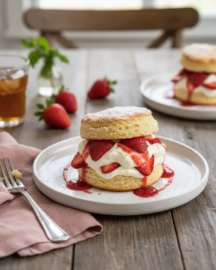 Easy Strawberry Desserts serving suggestion
