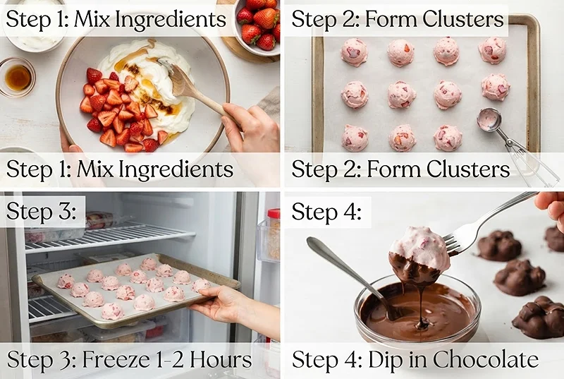 Frozen Yogurt Clusters 3 frozen sweet snack