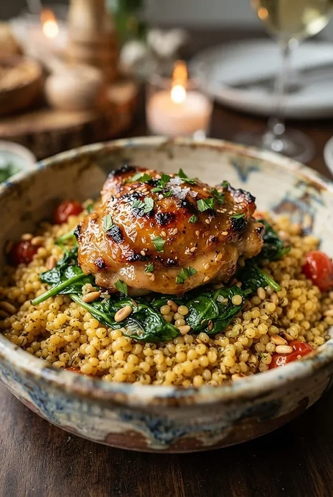 Honey Garlic Chicken Couscous Skillet 4 honey garlic chicken