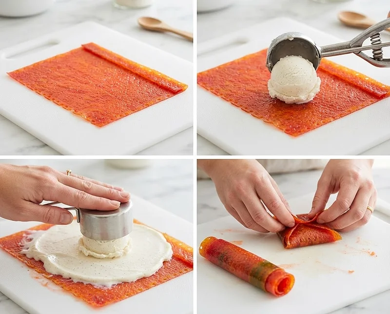 ice cream fruit roll up​