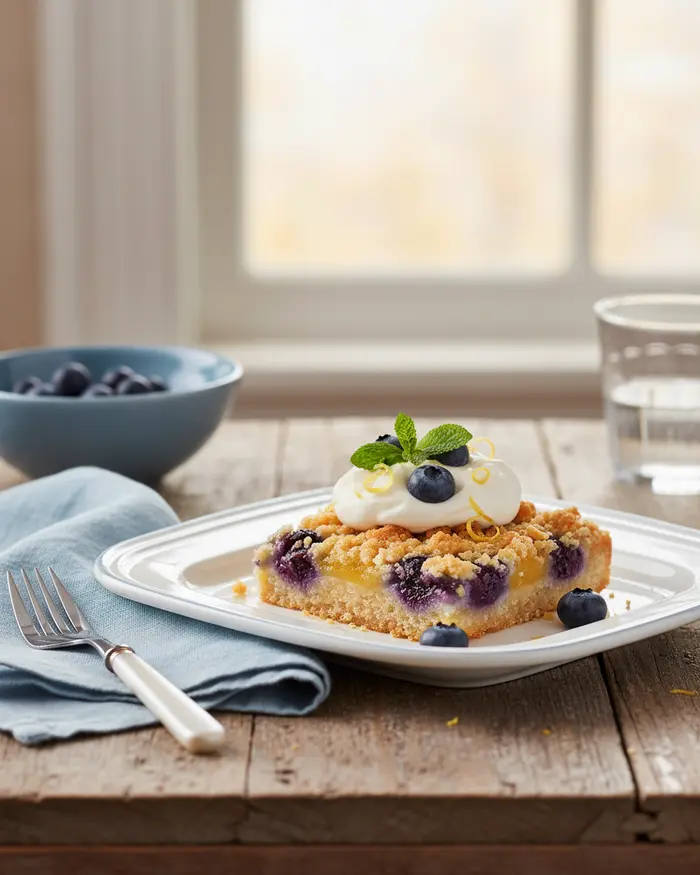 Creamy Lemon Blueberry Desserts 8 Lemon Blueberry Desserts serving suggestion