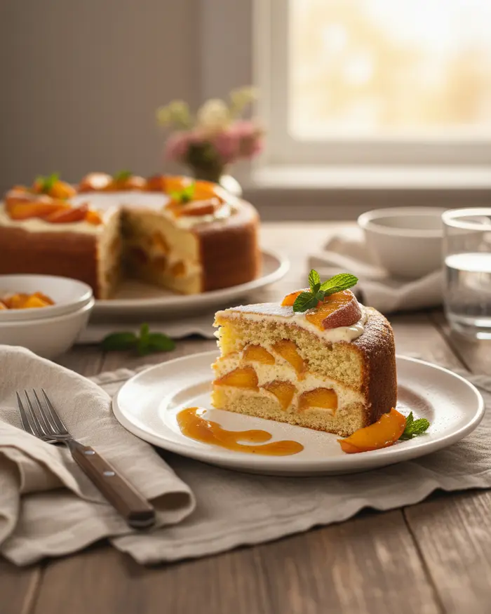 Nectarine Cakes serving suggestion