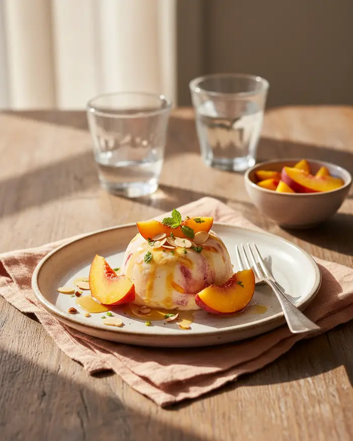 Nectarine Frozen Desserts 3 Nectarine Frozen Desserts serving suggestion