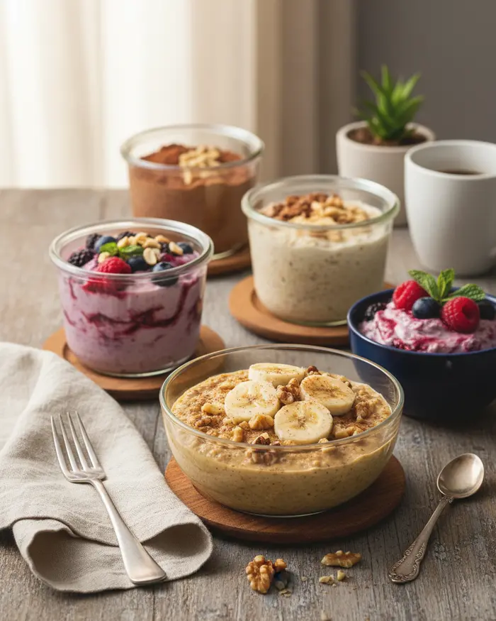 Sweet Overnight Oats Flavors 7 Overnight Oats Flavors serving suggestion