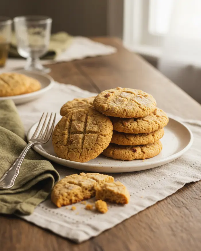 Peanut Butter Cookies serving suggestion