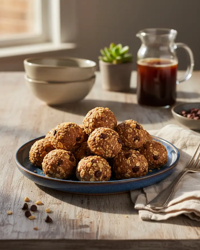 Peanut Butter Energy Bites serving suggestion