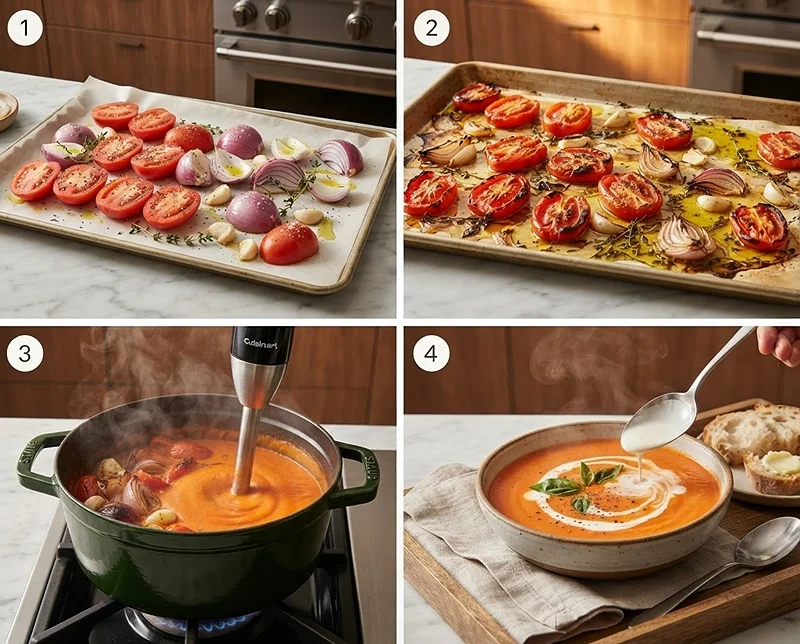 Roasted Tomato Basil Soup 3 roasted tomato soup recipe