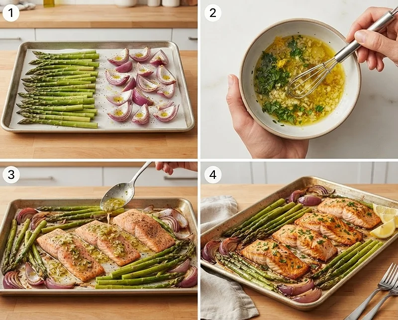 Garlic Butter Salmon & Asparagus Sheet Pan 3 seafood recipes