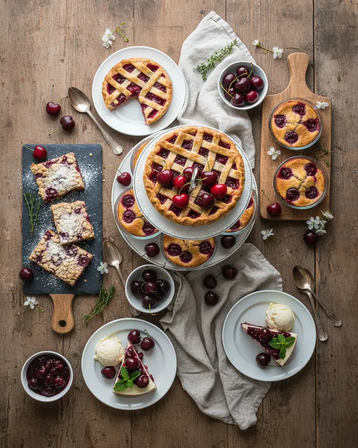 Serving for Cherry Desserts
