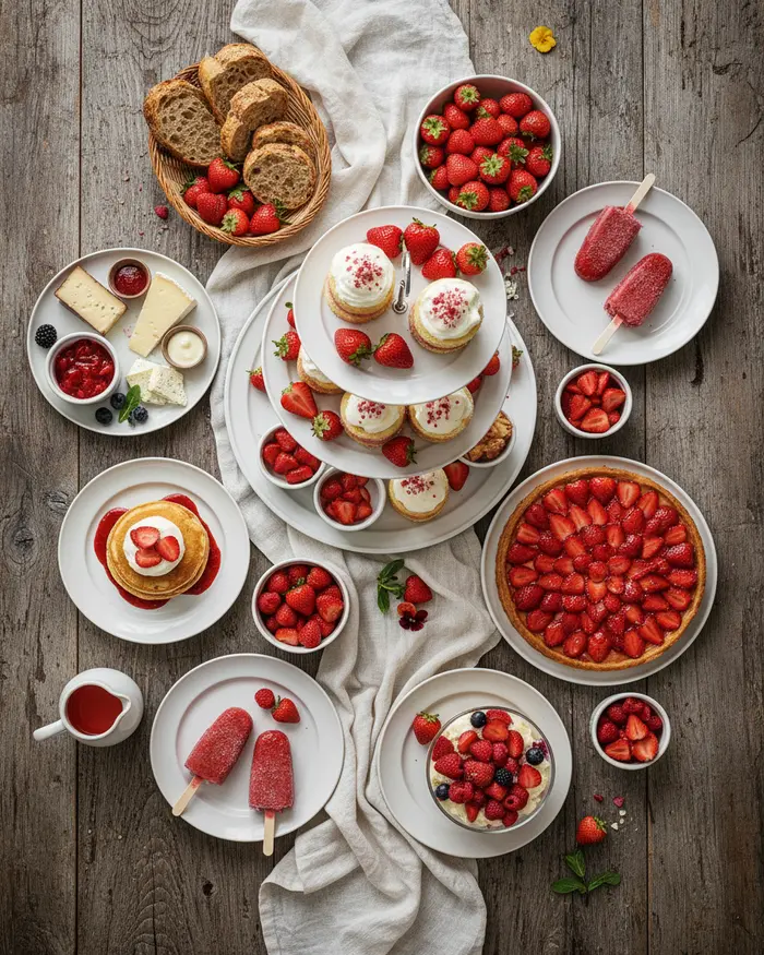 Serving for Strawberry Desserts